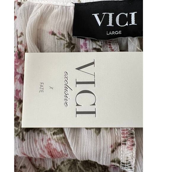 VICI x FATE Exclusive Countryside Floral Tiered Maxi Dress with Slip Size L NWT - Picture 8 of 13